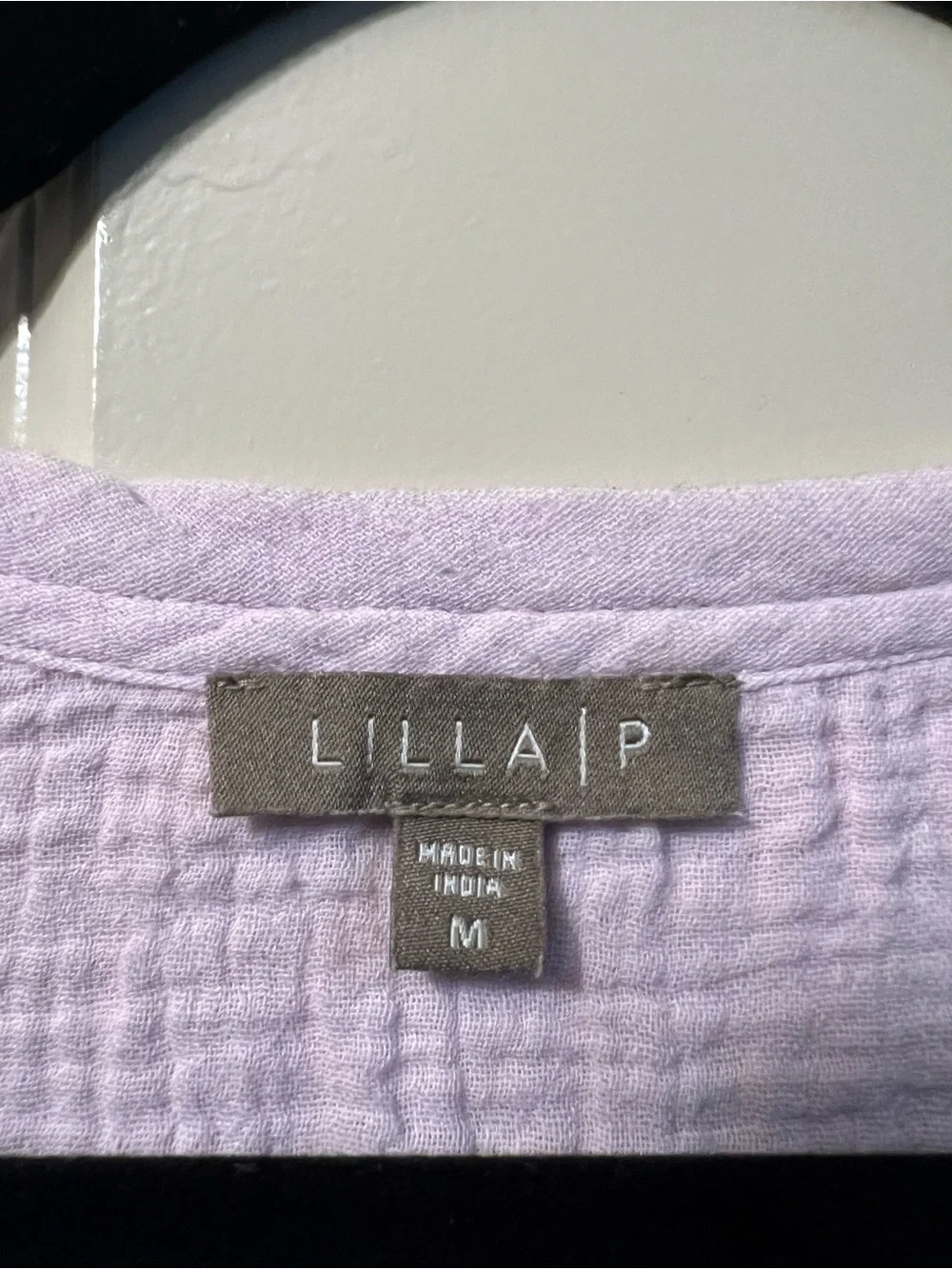 NEW / Lilla P / Lavender / 100% Cotton Double Gauze / Pocket Tank / Size M - Picture 4 of 7